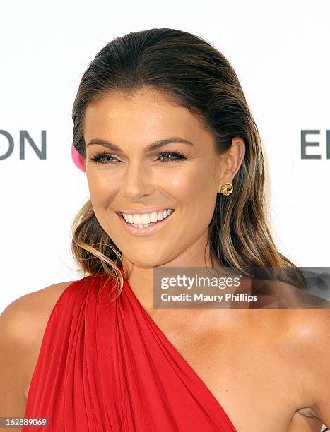 Serinda Swan arrives at the 21st Annual Elton John AIDS Foundation Academy Awards Viewing Party at Pacific Design Center on February 24, 2013 in West...