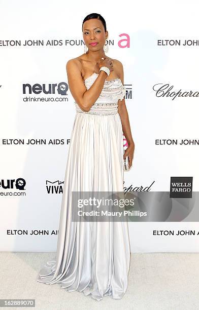 Aisha Tyler arrives at the 21st Annual Elton John AIDS Foundation Academy Awards Viewing Party at Pacific Design Center on February 24, 2013 in West...