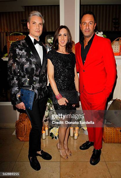 Decades Founder Cameron Silver, MCM Director Julie Browne and Decades co-owner Christos Garkinos attend the Dukes Of Melrose launch hosted by...