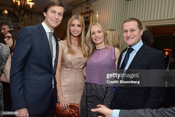 Jared Kushner, chairman of the Observer Media Group, from left, Ivanka Trump, daughter of billionaire real estate developer Donald J. Trump and...