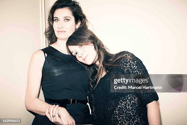 Actress Anais Demoustier, Emmanuelle Devos are photographed for Self Assignment on December 1, 2010 in Paris, France.