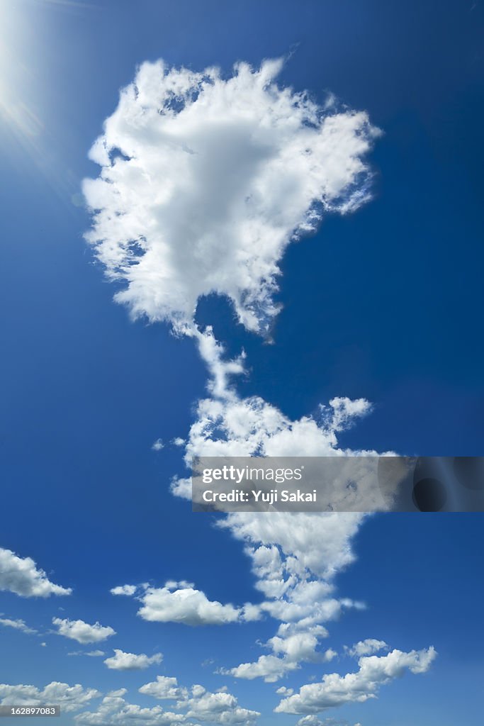 Clouds forming North  ?South America in sky