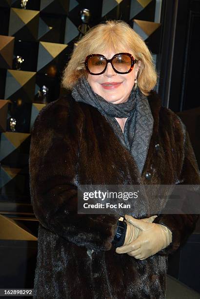 Marianne Faithful attend the opening of the Karl Lagerfeld concept store during Paris Fashion Week Fall/Winter 2013 at Karl Lagerfeld Concept Store...