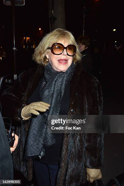 Marianne Faithful attends the opening of the Karl Lagerfeld concept store during Paris Fashion Week Fall/Winter 2013 at Karl Lagerfeld Concept Store...