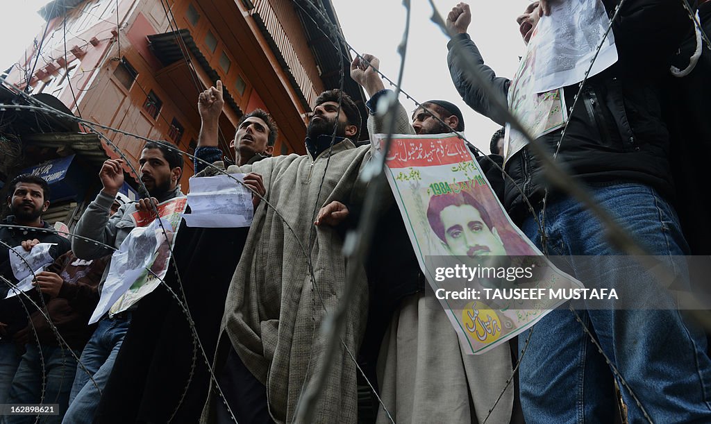 INDIA-KASHMIR-EXECUTION-PROTEST