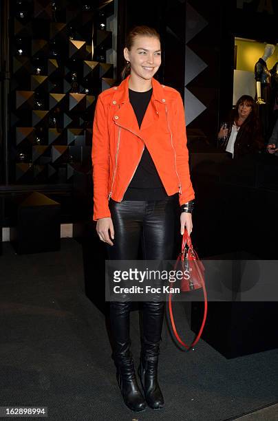 Arizona Muse attends the opening of the Karl Lagerfeld concept store during Paris Fashion Week Fall/Winter 2013 at Karl Lagerfeld Concept Store Saint...