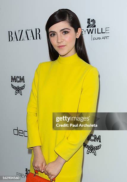 Actress Isabelle Fuhrman attends the Harper's BAZAAR celebration for the new Bravo series "Dukes of Melrose" at The Terrace at Sunset Tower on...