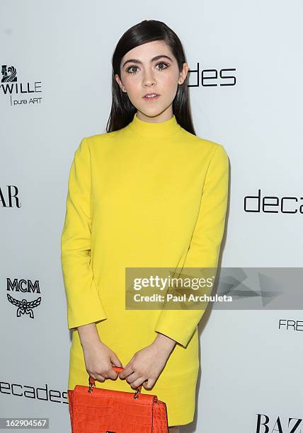 Actress Isabelle Fuhrman attends the Harper's BAZAAR celebration for the new Bravo series "Dukes of Melrose" at The Terrace at Sunset Tower on...