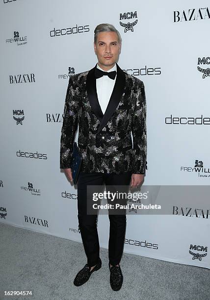 Cameron Silver attends the Harper's BAZAAR celebration for the new Bravo series "Dukes of Melrose" at The Terrace at Sunset Tower on February 28,...