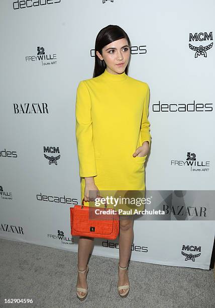 Actress Isabelle Fuhrman attends the Harper's BAZAAR celebration for the new Bravo series "Dukes of Melrose" at The Terrace at Sunset Tower on...