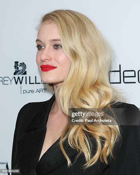 Actress Leven Rambin attends the Harper's BAZAAR celebration for the new Bravo series "Dukes of Melrose" at The Terrace at Sunset Tower on February...