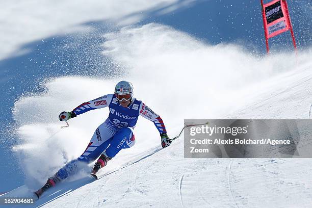 Marion Rolland of France competes during the Audi FIS Alpine Ski World Cup Women's SuperG on March 01, 2013 in Garmisch-Partenkirchen, Germany.