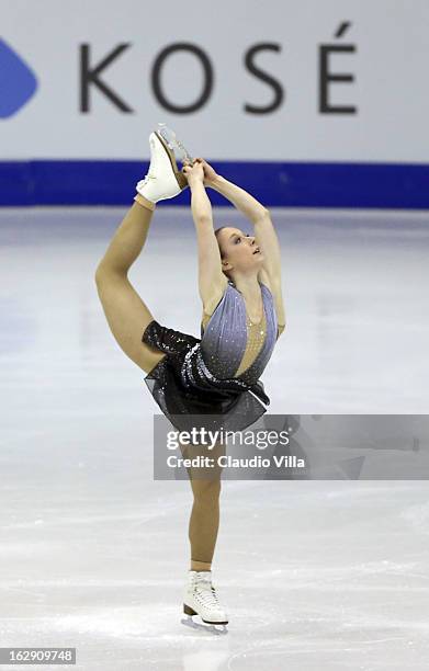 Nathalie Weinzierl of Germany skates in the Junior Ladies Short Program during day 5 of the ISU World Junior Figure Skating Championships at Agora...