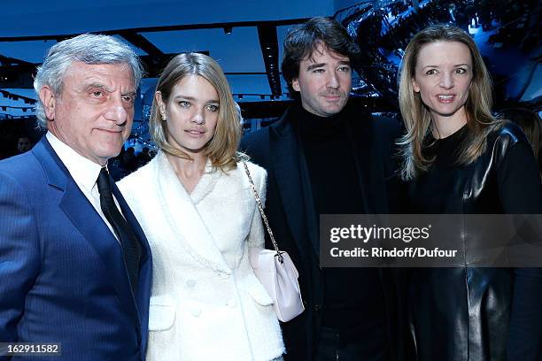 Sidney Toledano, Christian Dior Couture President and CEO, Natalia Vodianova, Antoine Arnault and Delphine Arnault attend the Christian Dior...