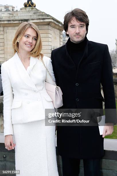 Natalia Vodianova and Antoine Arnault attend the Christian Dior Fall/Winter 2013 Ready-to-Wear show as part of Paris Fashion Week on March 1, 2013 in...