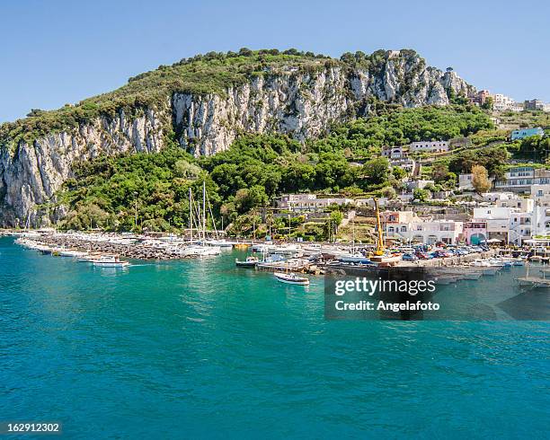 capri island landscape, marina grande. - isle of capri stock pictures, royalty-free photos & images