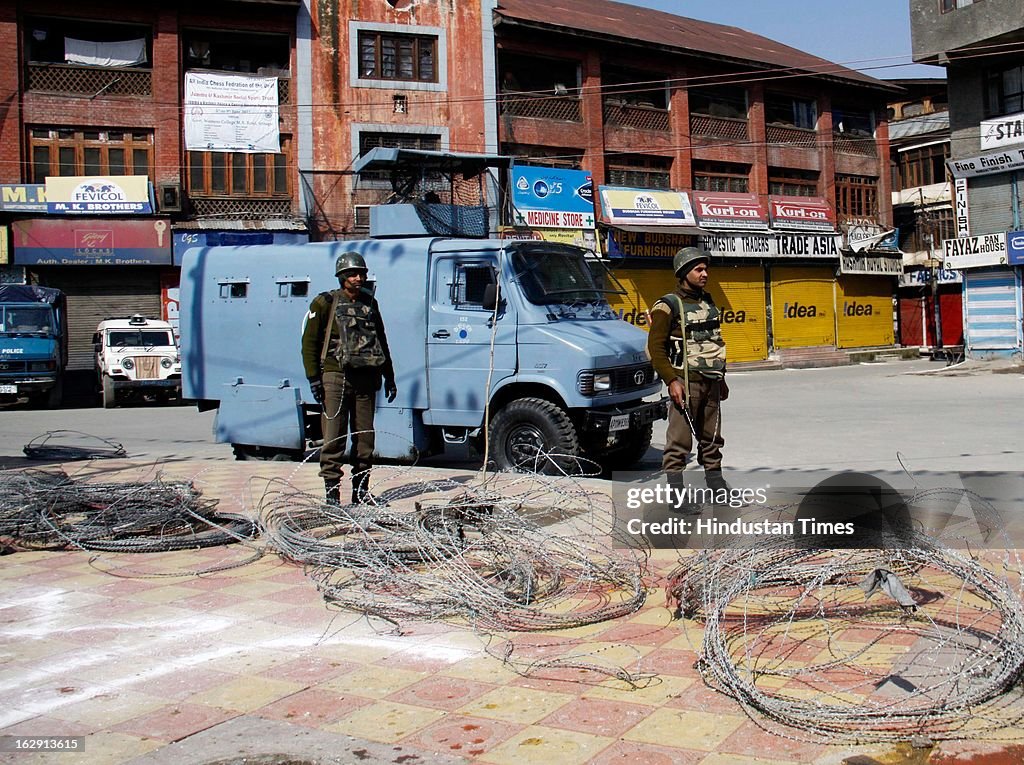 Strike In Srinagar In Demand For Return Of Afzal Guru's Mortel Remains