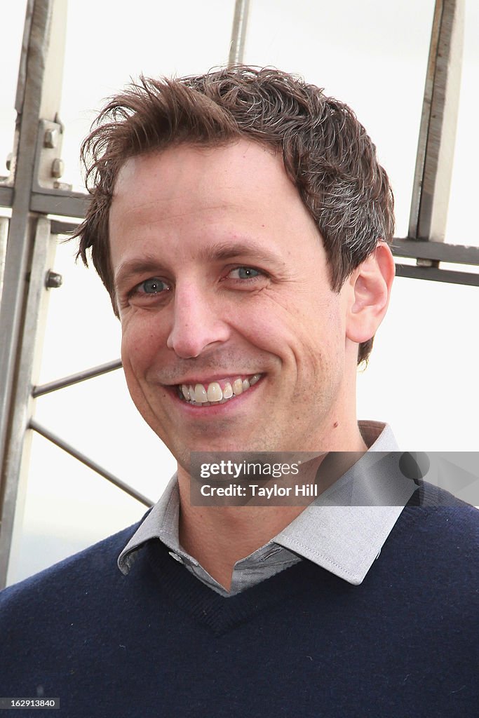 Seth Meyers Lights The Empire State Building In Honor Of Cycle For Survival 2013