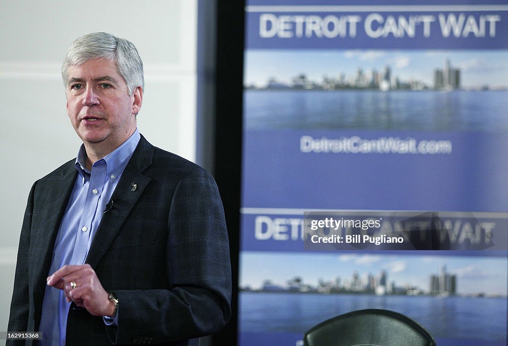 Gov. Rick Snyder Speaks On Detroit's Financial Future