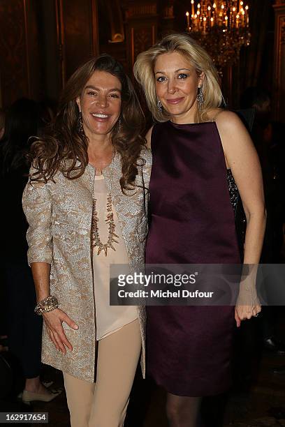 Fiona Swarovski and Nadja Swarovski Swarovski 'Paris Haute Couture' Exhibition as part of Paris Fashion Week on February 28, 2013 in Paris, France.
