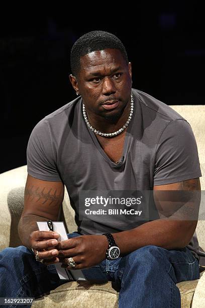 Ricky Watters attends the Stars of Maxwell Football Club Discussion Table on March 1, 2013 in Atlantic City, New Jersey.