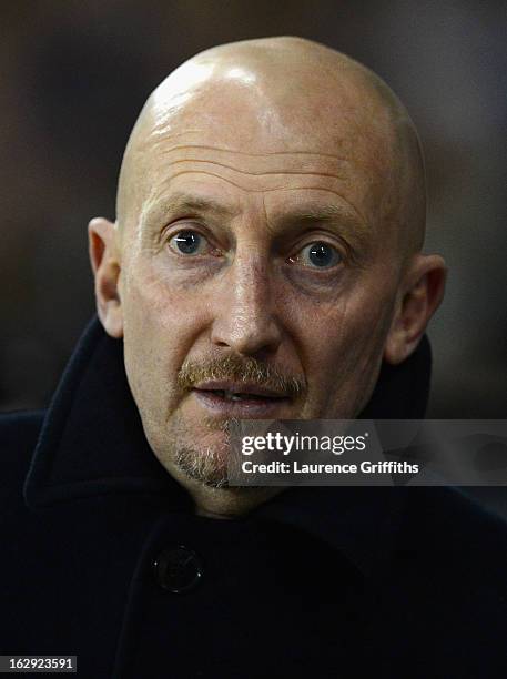 Ian Holloway of Crystal Palace looks on during the npower Championship match between Derby County and Crystal Palace at Pride Park Stadium on March...