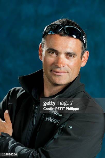 The Krys Ocean Race. Paris, France, 10 mai 2012 --- Portrait en studio de Yann GUICHARD, 38 ans, skipper du MOD 70 'Spindrift Racing' pour la Krys...