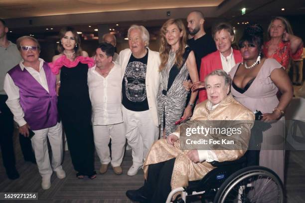 Orlando, Maria Pia Ruspoli, Thierry Schneider, Massimo Gargia, Dolores Mimran, a guest, Supriya Ansuya Devi Rathoar and Paul Loup Sulitzer attend...