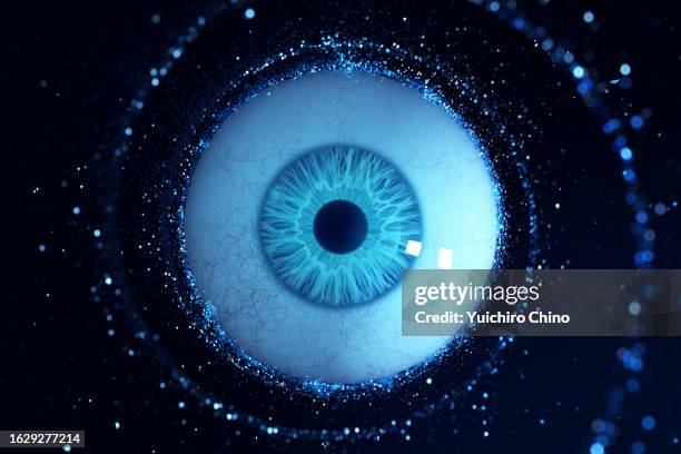 eye scan - globo ocular fotografías e imágenes de stock