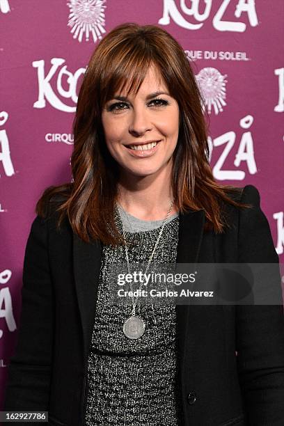 Mamen Mendizabal attends "Cirque Du Soleil" Kooza 2013 premiere on March 1, 2013 in Madrid, Spain.