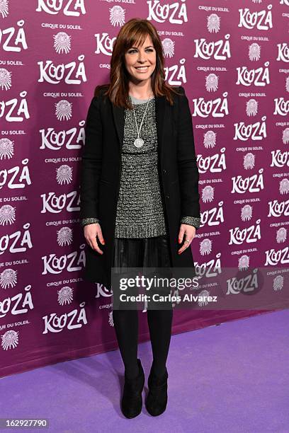 Mamen Mendizabal attends "Cirque Du Soleil" Kooza 2013 premiere on March 1, 2013 in Madrid, Spain.