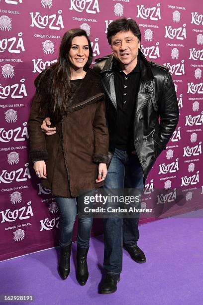 Carlos Bardem and Cecilia Gessa attend "Cirque Du Soleil" Kooza 2013 premiere on March 1, 2013 in Madrid, Spain.