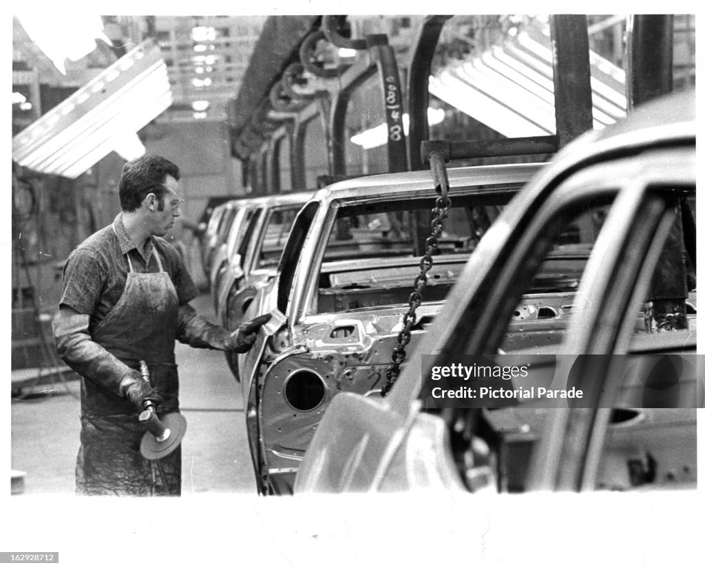 Production Line At The General Motors Plant In St Terese, Quebec, Canada