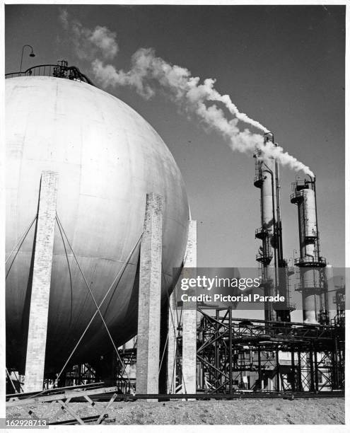 The Horton Spheres at Polymer Corporation In Sarnia, Ontario, Canada, 1955.