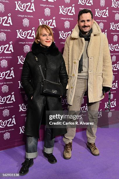 Actress Antonia San Juan and Luis Miguel Segui attend "Cirque Du Soleil" Kooza 2013 premiere on March 1, 2013 in Madrid, Spain.