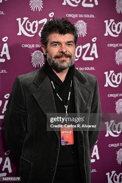 Spanish actor Nacho Guerreros attends "Cirque Du Soleil" Kooza 2013 premiere on March 1, 2013 in Madrid, Spain.