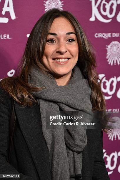 Gala Evora attends "Cirque Du Soleil" Kooza 2013 premiere on March 1, 2013 in Madrid, Spain.