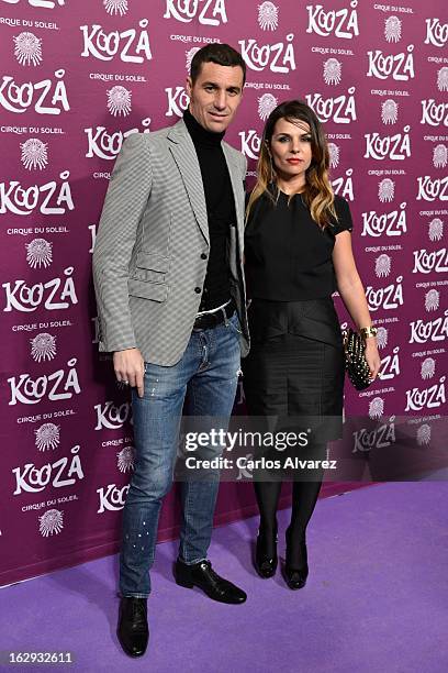 Ivan Helguera and Lorena Casado attend "Cirque Du Soleil" Kooza 2013 premiere on March 1, 2013 in Madrid, Spain.