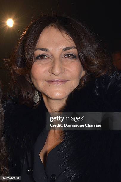 Nathalie Rykiel attends the Sonia Rykiel Fall/Winter 2013 Ready-to-Wear show as part of Paris Fashion Week at Halle Freyssinet on March 1, 2013 in...