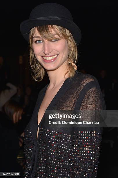 Pauline Lefevre attends the Sonia Rykiel Fall/Winter 2013 Ready-to-Wear show as part of Paris Fashion Week at Halle Freyssinet on March 1, 2013 in...