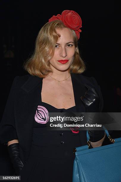 Charlotte Dellal attends the Sonia Rykiel Fall/Winter 2013 Ready-to-Wear show as part of Paris Fashion Week at Halle Freyssinet on March 1, 2013 in...