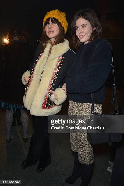 Jil Lesage and Lou Lesage attend the Sonia Rykiel Fall/Winter 2013 Ready-to-Wear show as part of Paris Fashion Week at Halle Freyssinet on March 1,...