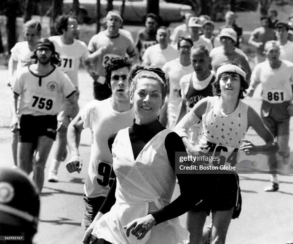Kathy Switzer Runs In The 1971 Boston Marathon