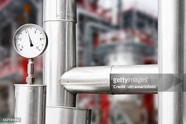 industrial unit of heating system - gasoline storage stock pictures, royalty-free photos & images