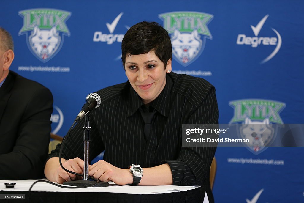 Janel McCarville of the Minnesota Lynx Press Conference