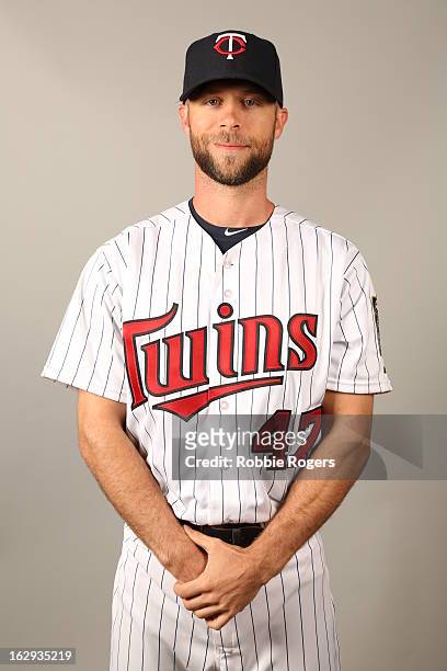 Rich Harden of the Minnesota Twins poses during Photo Day on February 19, 2013 at Hammond Stadium in Fort Myers, Florida.