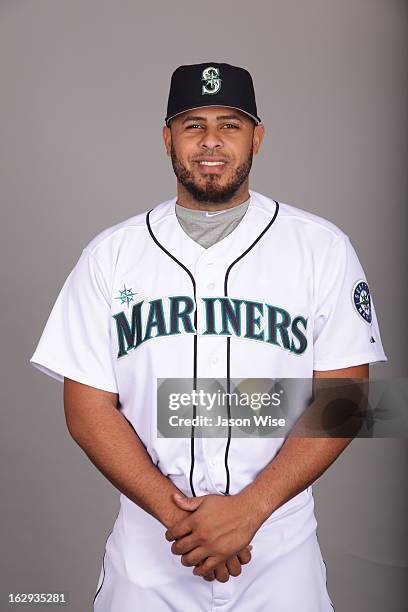 Ronny Paulino of the Seattle Mariners poses during Photo Day on February 19, 2013 at Peoria Sports Complex in Peoria, Arizona.