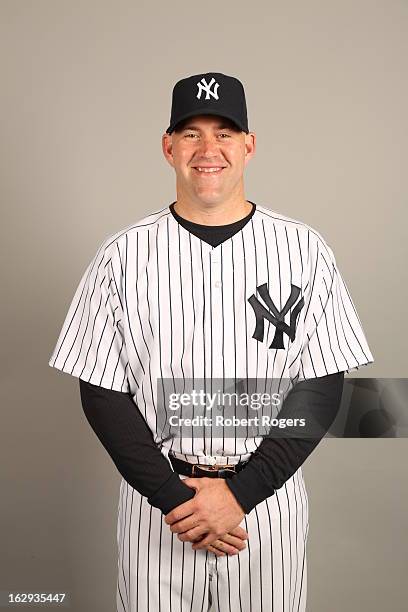 Kevin Youkilis of the New York Yankees poses during Photo Day on February 20, 2013 at George M. Steinbrenner Field in Tampa, Florida.