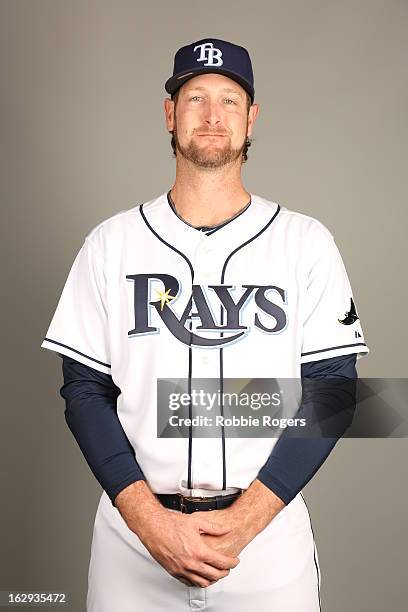 Jeff Niemann of the Tampa Bay Rays poses during Photo Day on February 21, 2013 at Charlotte Sports Park in Port Charlotte, Florida.