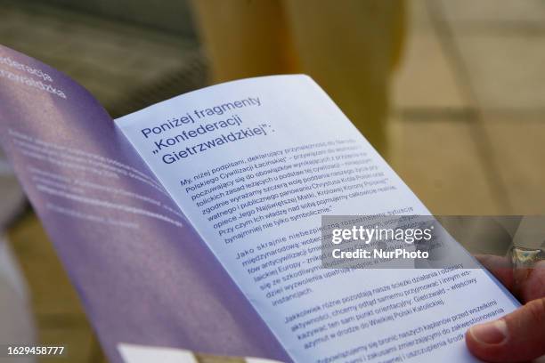 Protest in front of the National Museum against the Bosak &amp; Mentzen event during the nationwide tour of Confederation of Freedom and Independence...